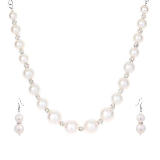 Elegant Pearl Beaded Statement Necklace for Women | Party Wear & Wedding Jewelry