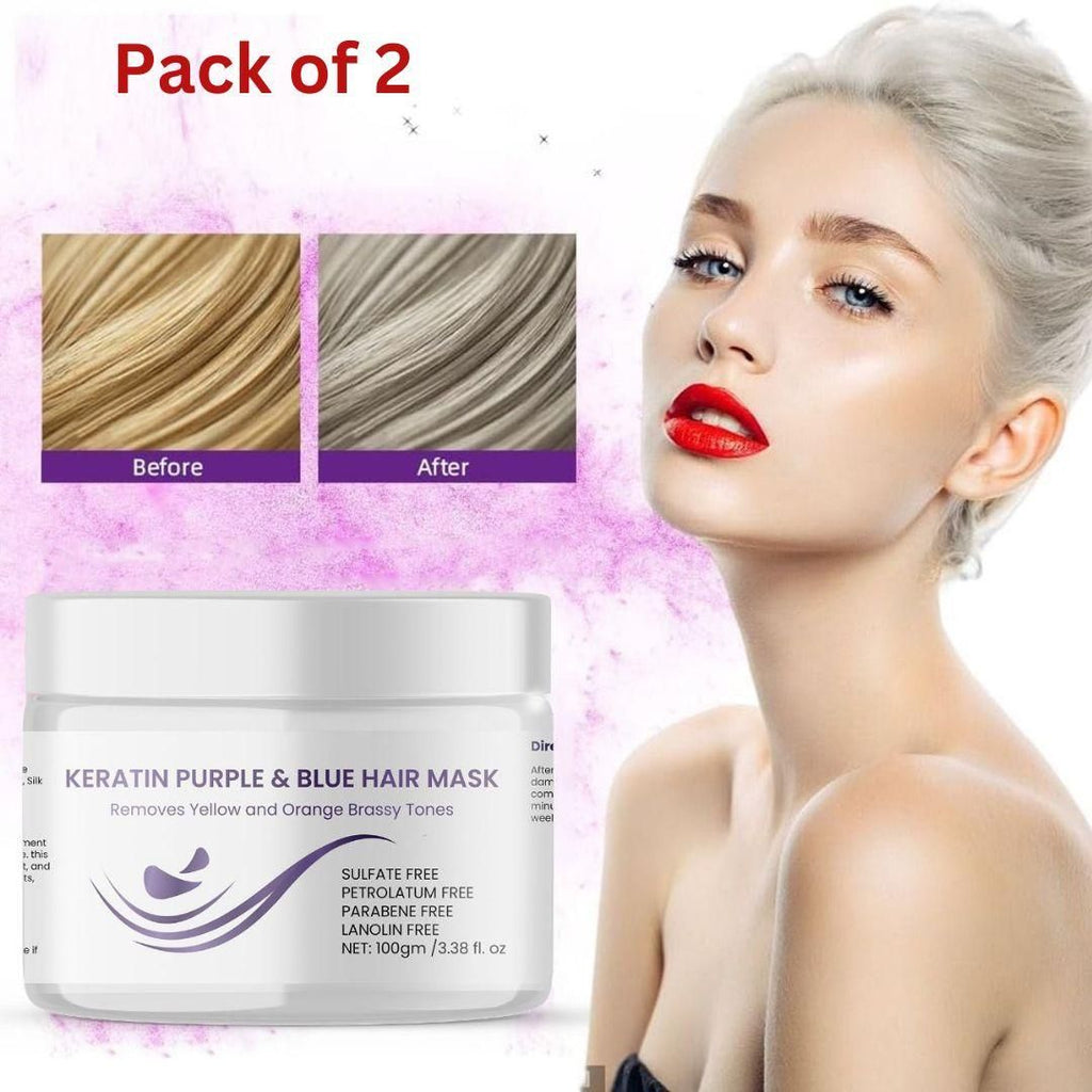 Keratin Purple and Blue Hair Mask 100g (Pack of 2) - Fectorect.com