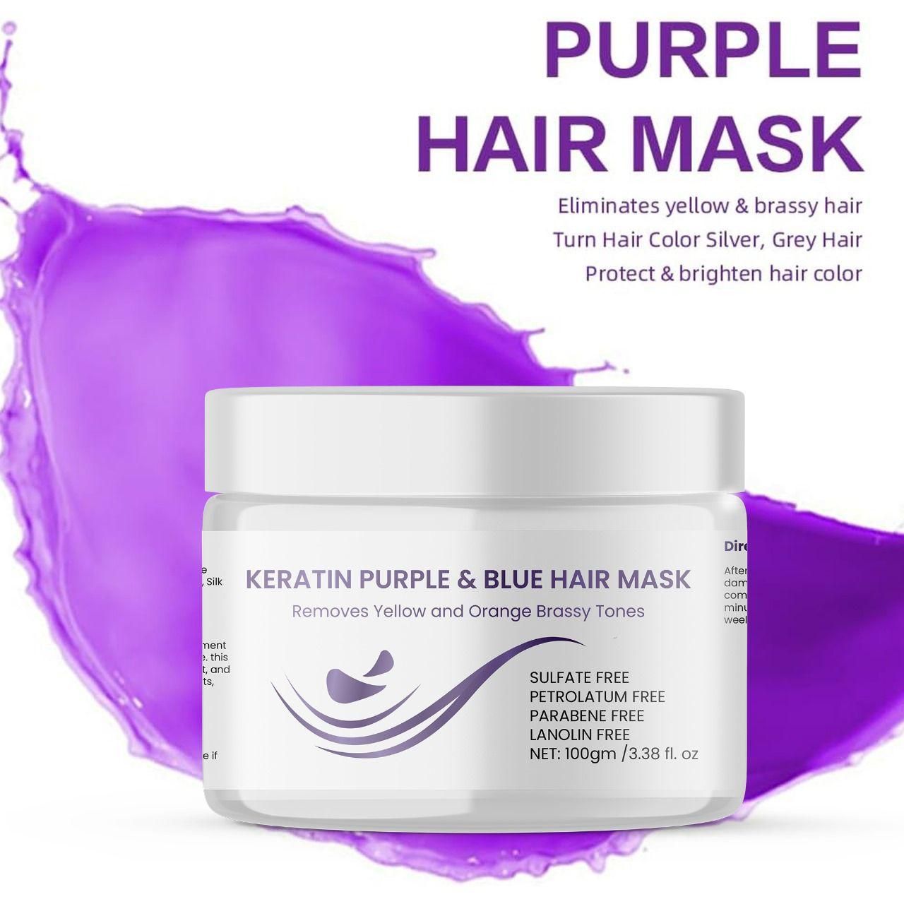 Keratin Purple and Blue Hair Mask 100g (Pack of 2) - Fectorect.com