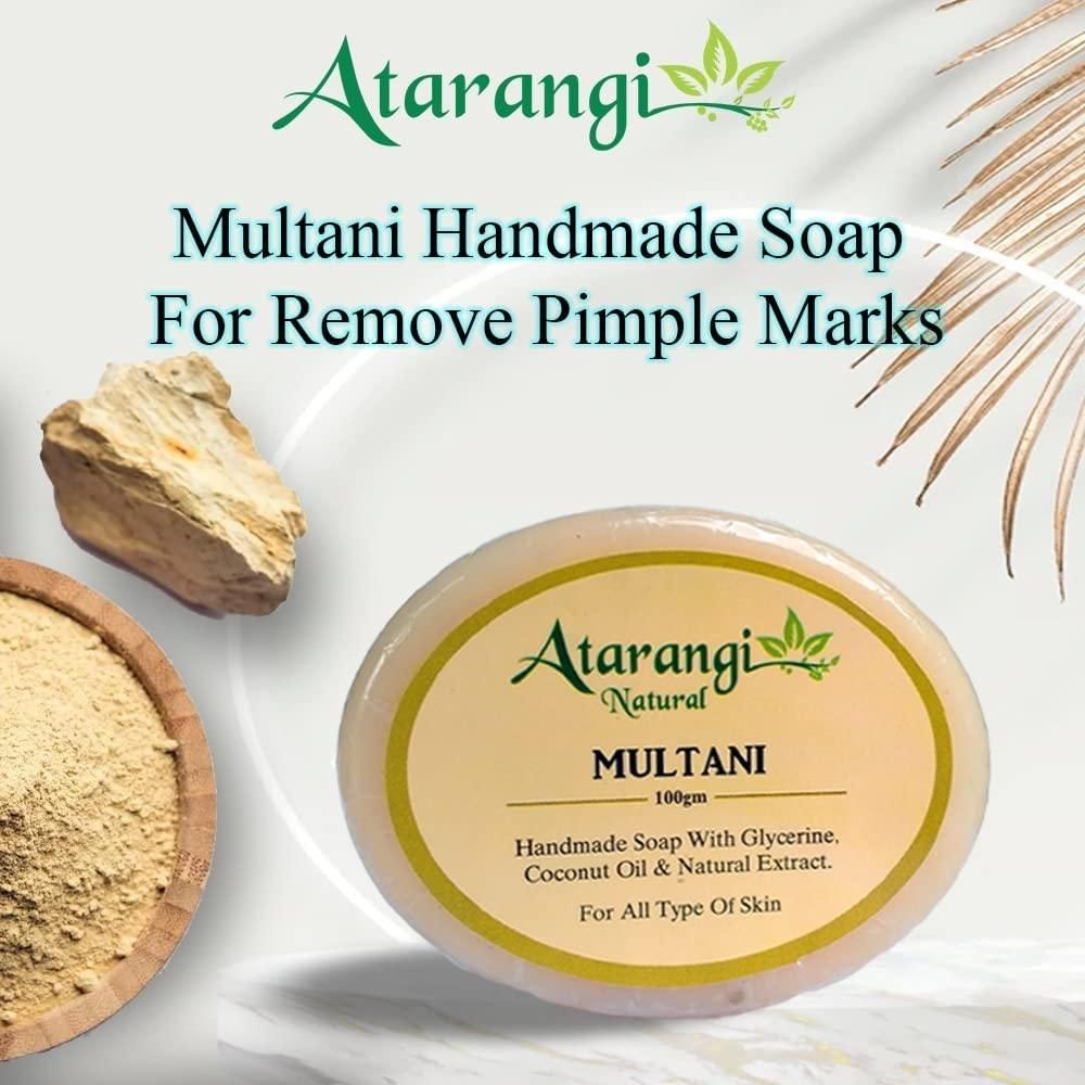 Multani Mitti Handmade Soap With Multani Mitti For Remove Pimple Marks (Pack Of 4) - Fectorect.com