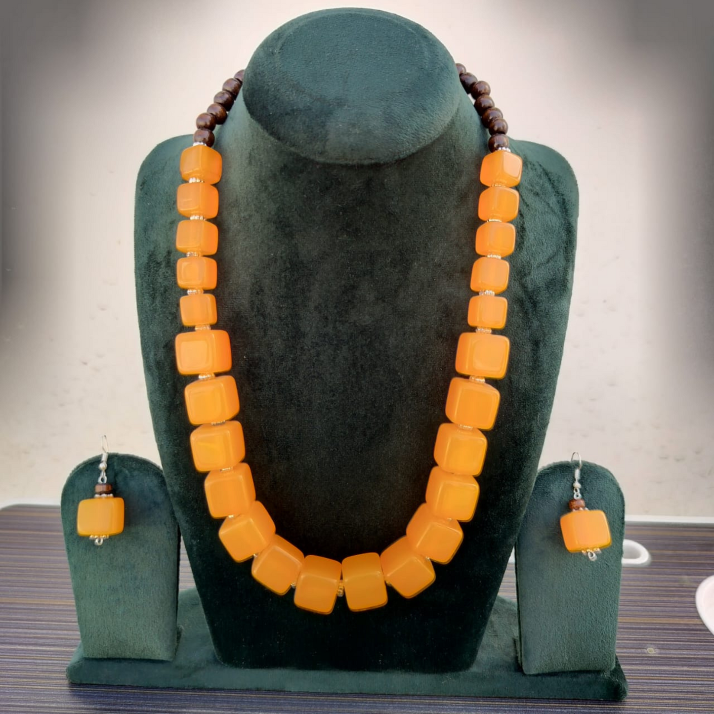 Resin Big Beads Necklace: Statement Jewelry Gift