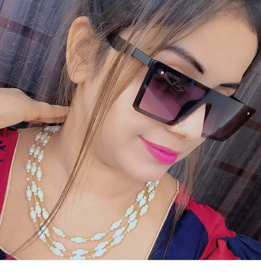 White Traditional Pearl Necklace Set